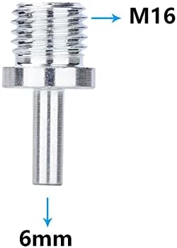 Griagem GOOFFY 1PC Drill AAPter Thread para polir a placa do backer da placa de bloqueio de gancho de colisão da haste de conexão de 6 mm para ferramentas manuais do disco, 5L16-24 - M16 discos
