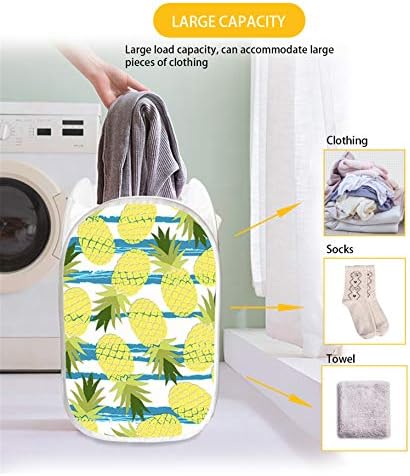 Frestree Grande e grande cesto de roupa de lavanderia dobrável para sala de estar quarto banheiro polinésia tartaruga marinha roxa