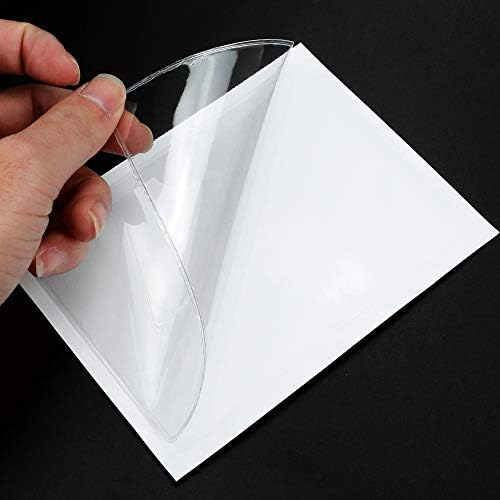 Skppc 40 Pacote de índice autoadesivo do suporte para cartões, bolsos de placa de plástico transparente Bolsos de etiqueta de etiqueta