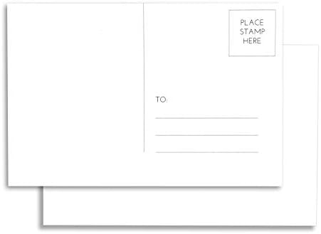 Home Advantage 50 Pack Blank Play White 4x6 Cartões postais com o lado de correspondência