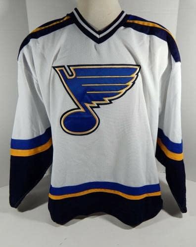 2000-01 St. Louis Blues Jeff Finley 37 Game usou White Jersey DP12235 - Jogo usou camisas da NHL