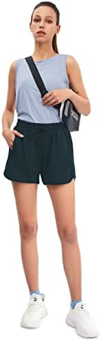 Afitne Women's Lounge Workout Shorts de 4 vias Stretch Loose Fit Yoga Jogger Shorts Soft Comfy High Cintura