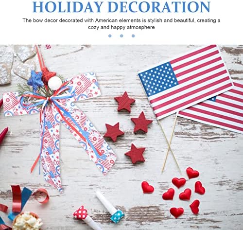 ABOOFAN 4 de julho Ornamentos patrióticos Patriótico American Bandled Flreett Frinasco com pinças de estrela de espuma Adornamento