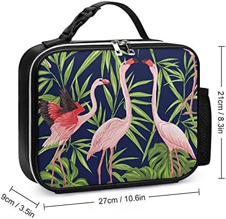 Plantas flamingo e tropical reutilizável bolsa de lanchone