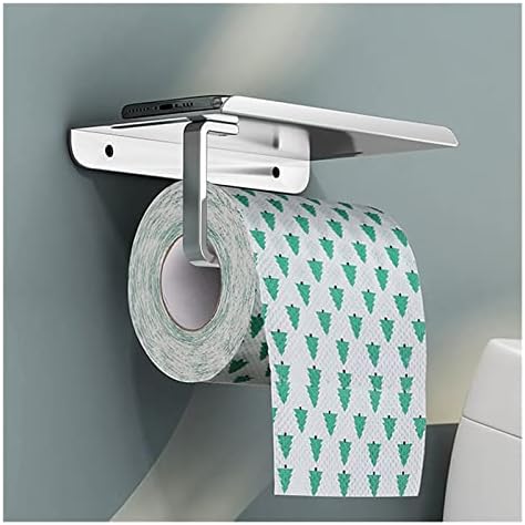 ZYJBM Cozinha montada na parede de papel higiênico Rolo de papel higiênico prateleira de rack com acessórios de bandeja de bandeja