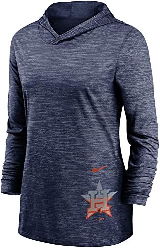 Houston Astros Nike feminino Logo Split Legend Hoodie Training Performance Top - Marinha Heathered