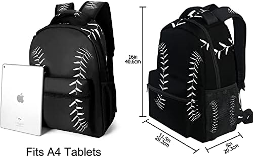 OREENCOL Baseball Sport Softball American Backpacks School Livro de viagens Saco de ombro da faculdade para mulheres meninos