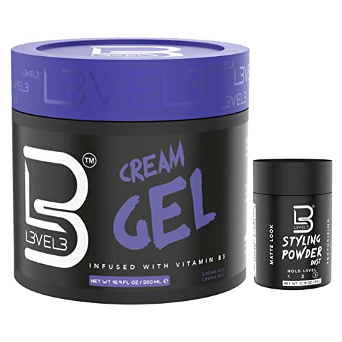 L3 Nível 3 Creme Gel - fornece volume e retenção média - com vitaminas para nutrir e proteger o cabelo de cabelo de nível