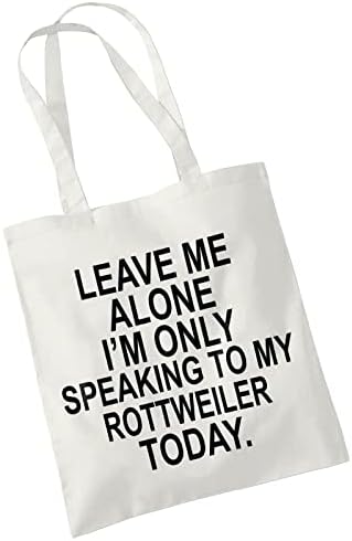 Rottweiler Gifts for Dog Lovers Proprietários - sacolas - bolsa de compras reutilizável - algodão - deixe -me em paz