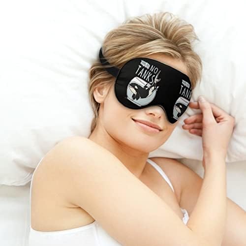 Máscara para o olho de tubarão do Sea -Marld Sleep de olhos vendados com bloco de cinta ajustável Blinder Night Night para viagens