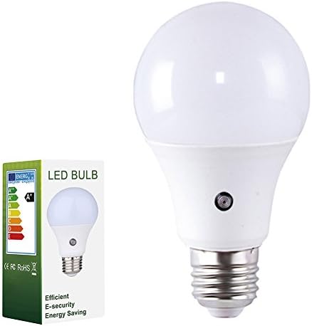 Bulbos de sensores de LED, topchances 5pcs 7W E27 Dusk para Dawn Smart LED LUBLE LUBLE ENERGIE