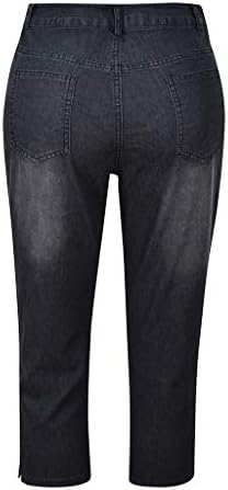 Calça feminina de honprad para trabalho de trabalho casual xxl womens jean calça comprimento jeans de jeans de cintura