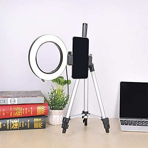 Luz de anel de 6 Wongping com suporte para tripé para o YouTube Video Selfie Live Stream e Makeup Dimmable LED Camera