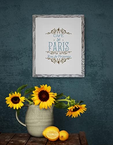 Cafe de Paris Elegante Estêncil Móveis Diy e Sign da parede Melhores estênceis grandes de vinil para pintar em madeira, tela, parede, etc. Multipack | Material de cor azul brilhante