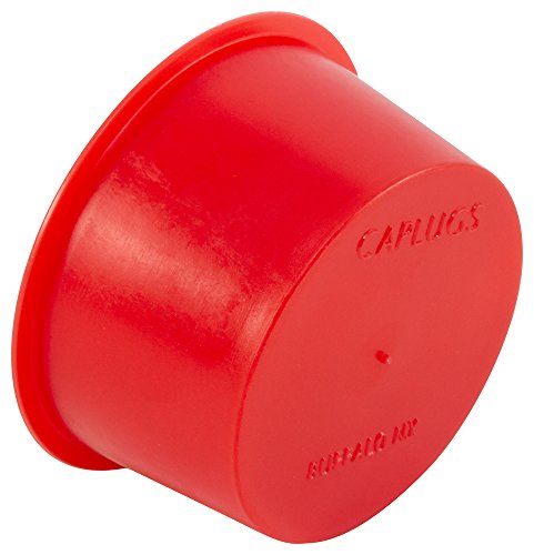 CAPLUGS 99190723 Tampa e plugue cônicos de plástico. T-16A, PE-LD, Cap od 1.085 Plug ID 1.42, vermelho