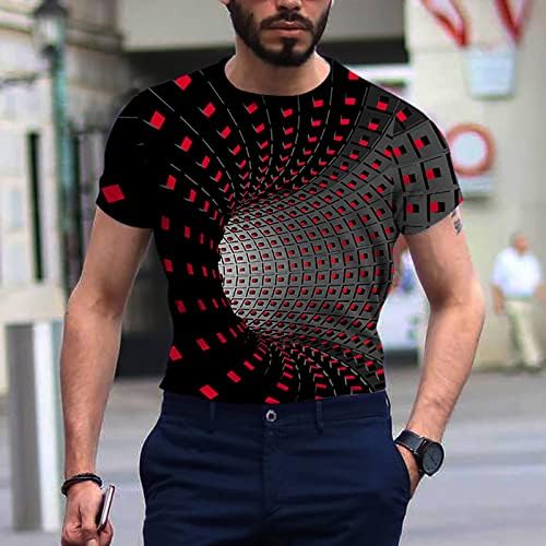 Camisetas casuais de manga curta vintage para homens novidades 3D Imprimir camisetas gráficas engraçadas Camisetas