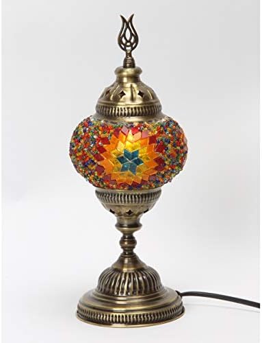 Lâmpada de mosaico - Lâmpada artesanal de 4,5 de Mosaic Sconce de mosaico/luz de parede, estilo marroquino deslumbrante,