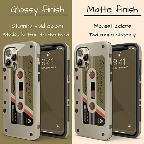 Artisticases Case de fita de cassete retro personalizada, mixtape de áudio personalizada, projetada para iPhone 14