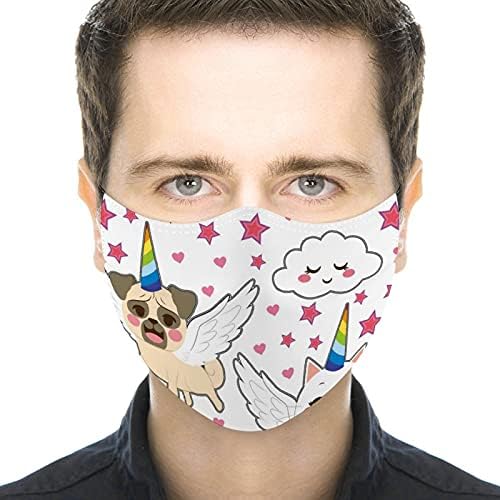 Roupos de segurança reutilizáveis ​​personalizados máscaras de tecido Custommake Animal gato cão estrela Rainbow Gift Har marido