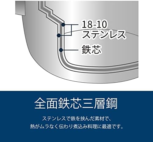 Miyazaki Seisakusho OJ-40 Objet de duas mãos, jumbo, 11,0 polegadas, fabricado no Japão, compatível com indução, leve,