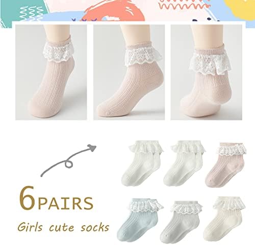 McOol Mary Kids Girls Meias, Meias de tornozelo fofo para meninas por 3-4 anos Girls para meninas 2-3 anos, Girls Crew Socks