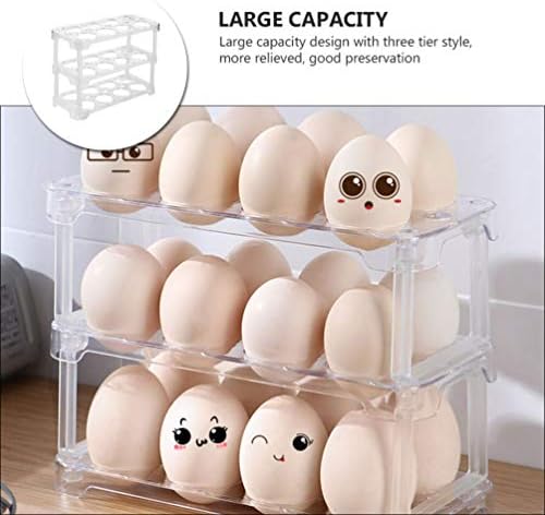 Bandeja de cesta de cabilock Caixa de armazenamento de ovo empilhável Fresco de manutenção de caixa de ovo de ovo de ovo