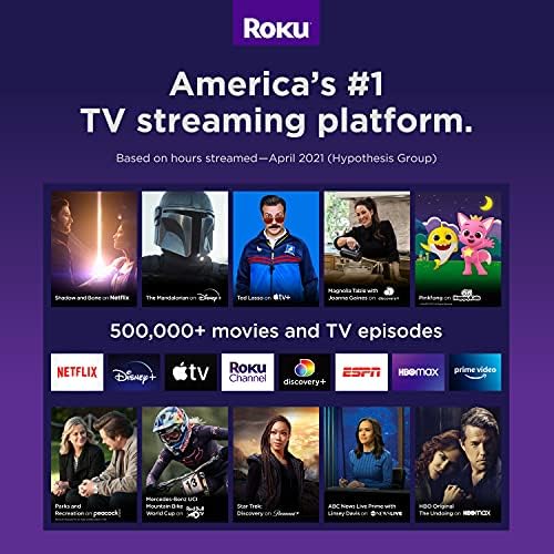 Roku Express HD Streaming Media Player com cabo HDMI de alta velocidade e remoto simples