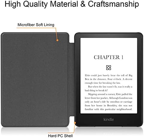 Case Slimshell para 6,8 Kindle Paperwhite e Kindle Paperwhite Signature Edition - Capa de couro leve PU Premium com sono/despertar