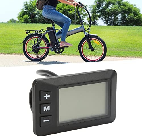 SunGooyue Electric Bike Display Meter, Medidor de bicicleta elétrica de alojamento de plástico, 36V de bicicleta elétrica LCD Medidor de exibição Medidor requintado artesanato de bicicleta elétrica à prova d'água
