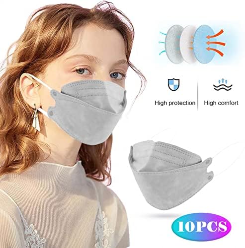 Showv 10 pcs face_mask máscara adulta máscara em forma de peixe máscara tridimensional máscara protetora de alta camada