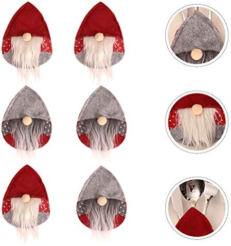 ABAODAM 6PCS CAPA DE TABLE CAPA DE CABELA DE CABELO DE TRABRA TABELA DE TABELA DE NATAL DECORE REL GRINHO Usado para comemorar o Natal