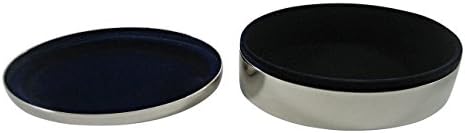 Caixa de jóias de bugigangas oval de machado gravado em tonificação prateada