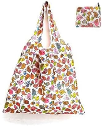 Eyhlkm 1 peça dobragem bolsa de compras organizador de bolsa de bolsa para compras amigáveis ​​para compras de lavagem reciclável