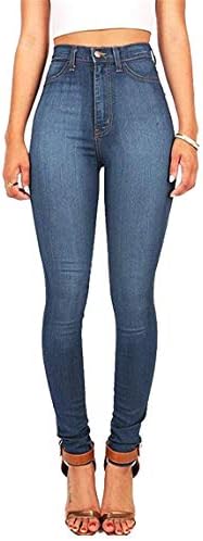 ANDONGNYWELL HIGH SUBSCURSO Jeans skinny coloridos para mulheres