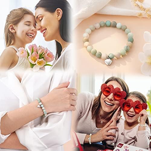 Gravó xonyin/mãe/filha/irmã presentes, bracelete de pedra natural Valentines para mulheres meninas
