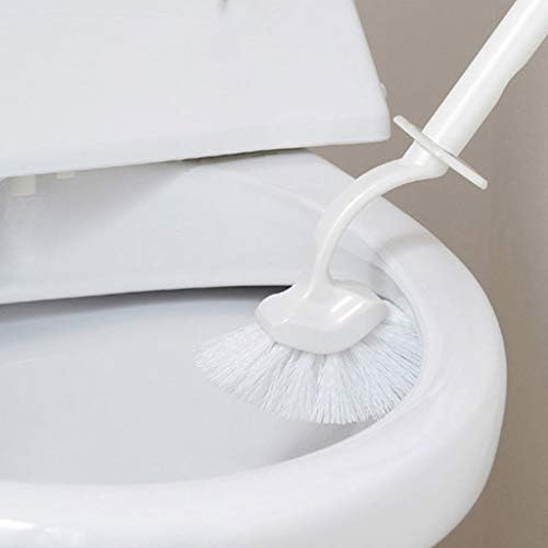 Liruxun Compact Design Bush com suporte para limpeza do banheiro, escova de vaso sanitário de plástico com escova