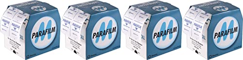 Parafilm M PM999 Filme de laboratório para todos os fins, 4 x 250 'on 1 Core