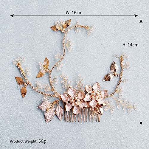 Handmade Flower Hair pente pearl shinestone flor acessórios de cabelo para mulheres acessórios de casamento na noiva Tiara