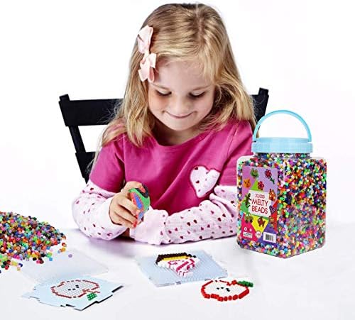 Playkidz Fuse contas, massa Multicolor Melty Melty para crianças artesanato, Big Bucket de 22000 PCs