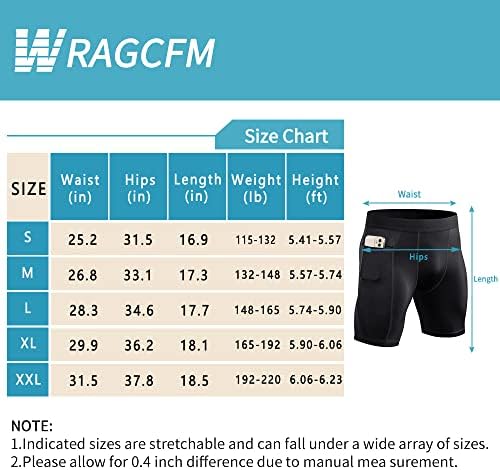 Shorts de compressão masculinos de wragcfm com bolsos executando shorts de roupas íntimas atléticas atléticas