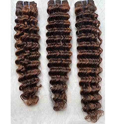 Yesjyas Human Hair Pacotes loiro Tecer Bundles Pacotes de cabelo Real Human Human P4/30 Extensões de cabelo virgem de