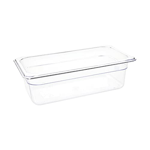 Pan de alimentos de plástico transparente cor de 4 polegadas de 4 polegadas: limpo. 4 de profundidade. 4 Qt