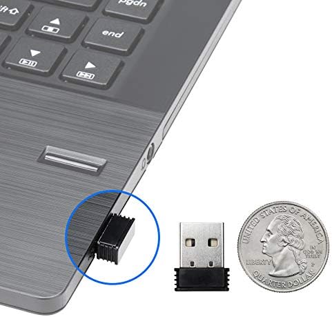 Mouse sem fio Rosewill, mouse portátil de viagem compacto sem fio, sensor óptico, receptor sem fio USB, DPI ajustável, 4