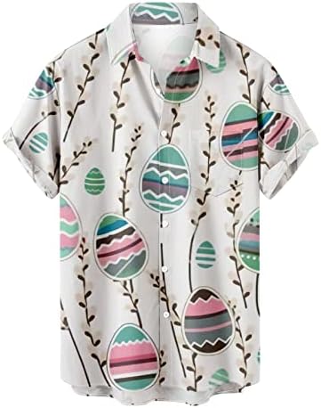 Feliz Páscoa Camisa de ovos de coelho fofo para homens Mulheres Camiseta engraçada camiseta havaiana camisas Aloha Camisetas