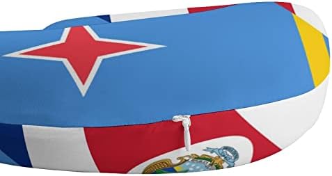 Costa Rica Aruba Bandeira Piano de pescoço U Memória em forma de espuma de espuma Viagem Cabeça Pillow para mulheres homens