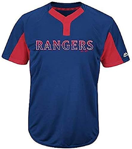 Majestic Texas Blank Back ou Rangers personalizados 2-Button Cool Base Jersey