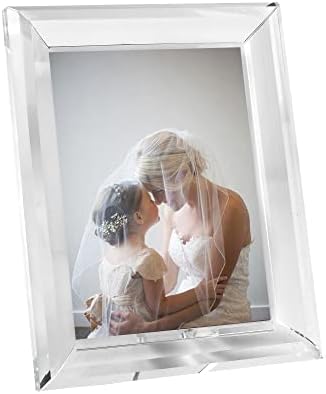 Donoucls Crystal 5x7inch Frame, moldura de casamento Display, Pictures de exibição 5 '' x 7 '', vem com caixa de presente
