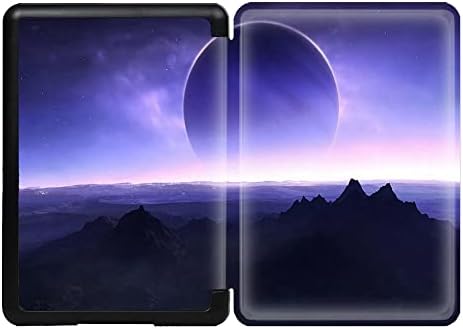 Caso para a capa de 6 All -New Kindle, Slim Fit Stand Toup com Auto Sleep/Wake para Kindle 2022 6 polegadas - Purple Night Sky