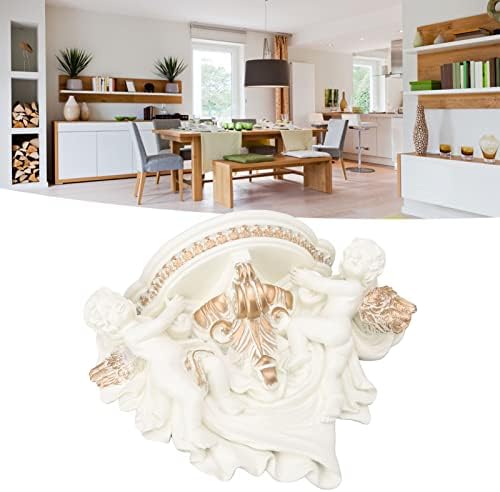 Prateleira de parede de anjo de resina, prateleira de decoração bonita e requintada européia, para quarto, sala de estar ou até cozinha
