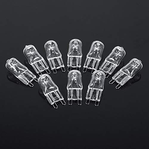 Lâmpadas de halogênio, lâmpada 10pcs G9, lâmpadas de lâmpada pequena de 120V 40W pequenas lâmpadas de 2900k para sotaque sob iluminação